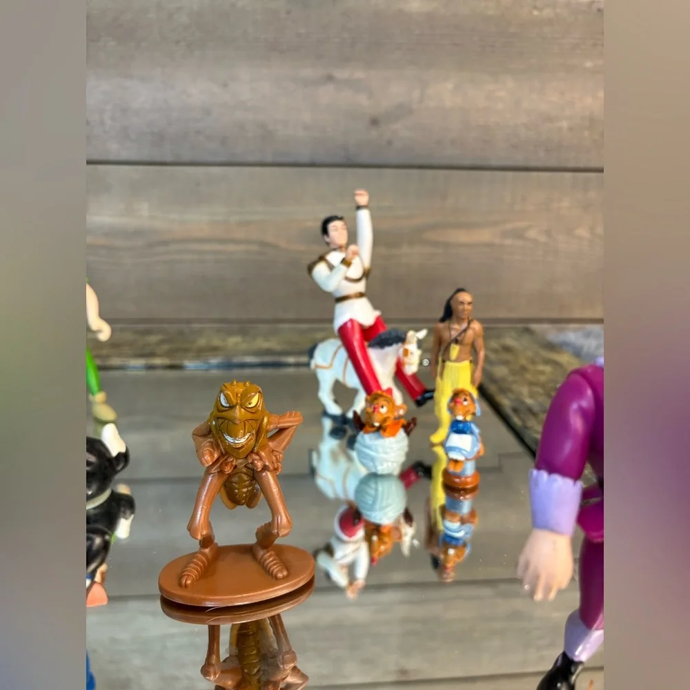 Disney Action Figure Set of 15 Multicolor Cake Toppers Official Characters Lot